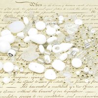 Clear Glass Bead Mix, Vintage Czech Pressed Glass