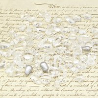 Clear Glass Bead Mix, Vintage Czech Pressed Glass