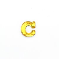 Vintage Letter Cabochon, 14.5mm Foiled Glass Initial