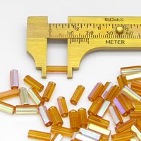 10x4mm Atlas Beads, Vintage Czech Glass Pentagonal Barrels, 10mm Fluted Tubes (100)