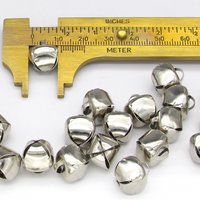 1/2” Jingle Bells, 13mm Round Steel Christmas Embellishments