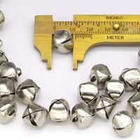 1/2” Jingle Bells, 13mm Round Steel Christmas Embellishments