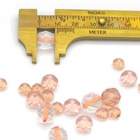 Peach Faceted Glass Bead Mix