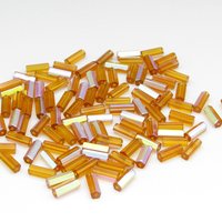 10x4mm Atlas Beads, Vintage Czech Glass Pentagonal Barrels, 10mm Fluted Tubes (100)