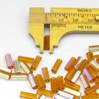 10x4mm Atlas Beads, Vintage Czech Glass Pentagonal Barrels, 10mm Fluted Tubes (100)