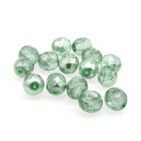 Green 10mm Faceted Rounds, Czech Glass Beads, Choose a Shade
