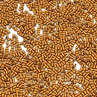 Size 1 Bugle Beads, Matte Copper Czech Glass, 2.5mm Tiny Tubes