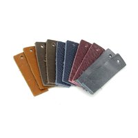Rectangular Die Cut Pendants, 1.4 Inch Upcycled Leather Blanks