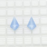 19x11mm Kite Point Back Glass Gems, Moonglow Cab-Top Unfoiled Rhinestones