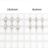 Rhinestone Navettes, 10x5mm 8x4mm Tin Table Cut Marquise