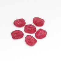 Vintage Asymmetric Dark Rose Glass Cabochons