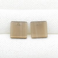 12mm Flat Square Pendants, Fiber Optic Glass