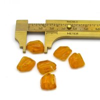 Vintage Topaz Porphyr Glass Cabochons with Wrapping Channel