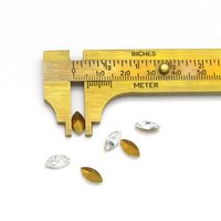 Rhinestone Navettes, 10x5mm 8x4mm Tin Table Cut Marquise