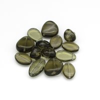 Vintage Glass Bead Mix Translucent Gray