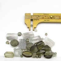 Vintage Glass Bead Mix Translucent Gray