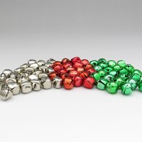 1/2” Jingle Bells, 13mm Round Steel Christmas Embellishments