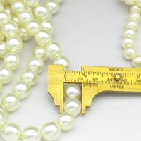 Light Cream Glass Pearls, 8mm 10mm 12mm Round Warm Off White Lustre Beads (50)