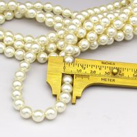 Light Cream Glass Pearls, 8mm 10mm 12mm Round Warm Off White Lustre Beads (50)