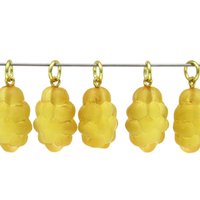 20.5x13mm Grape Cluster Charms, Czech Pressed Glass Bead Pendants
