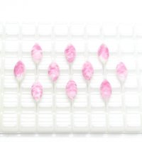 15x7mm Navette Rhinestones, Opaque Pink Vintage Point Back Glass Stones