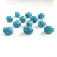 15x12mm Oval Imitation Turquoise Nugget Barrel Beads