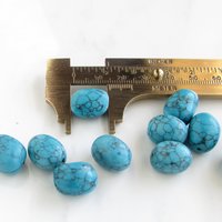 15x12mm Oval Imitation Turquoise Nugget Barrel Beads