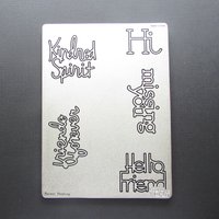 Large Provo Craft Metal Die, Script Phrases
