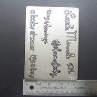 Large Provo Craft Metal Die, Script Phrases