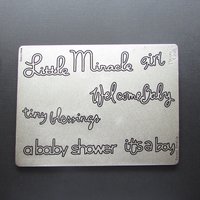 Large Provo Craft Metal Die, Script Phrases