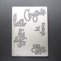 Large Provo Craft Metal Die, Script Phrases