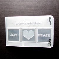 Wishing You Joy Sizzix Embossing Folder, 4.5" Rectangle