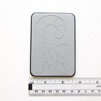 Sizzix Sizzlits Die, 3 3/4” Rectangle Candy Cane and Bow Christmas Motifs