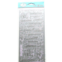 Fancy Script Text Stickers, Bundle of 7 Assorted 9" x 4" Peel-Off Sheets