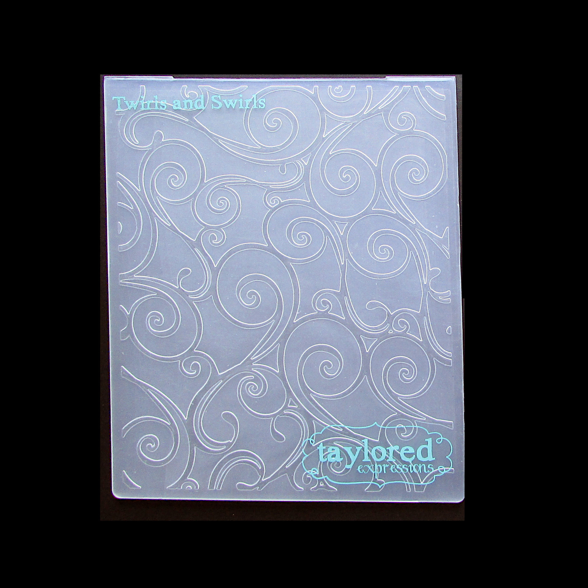 Plastic A2 Embossing Folder, Twirls & Swirls Gently Used 