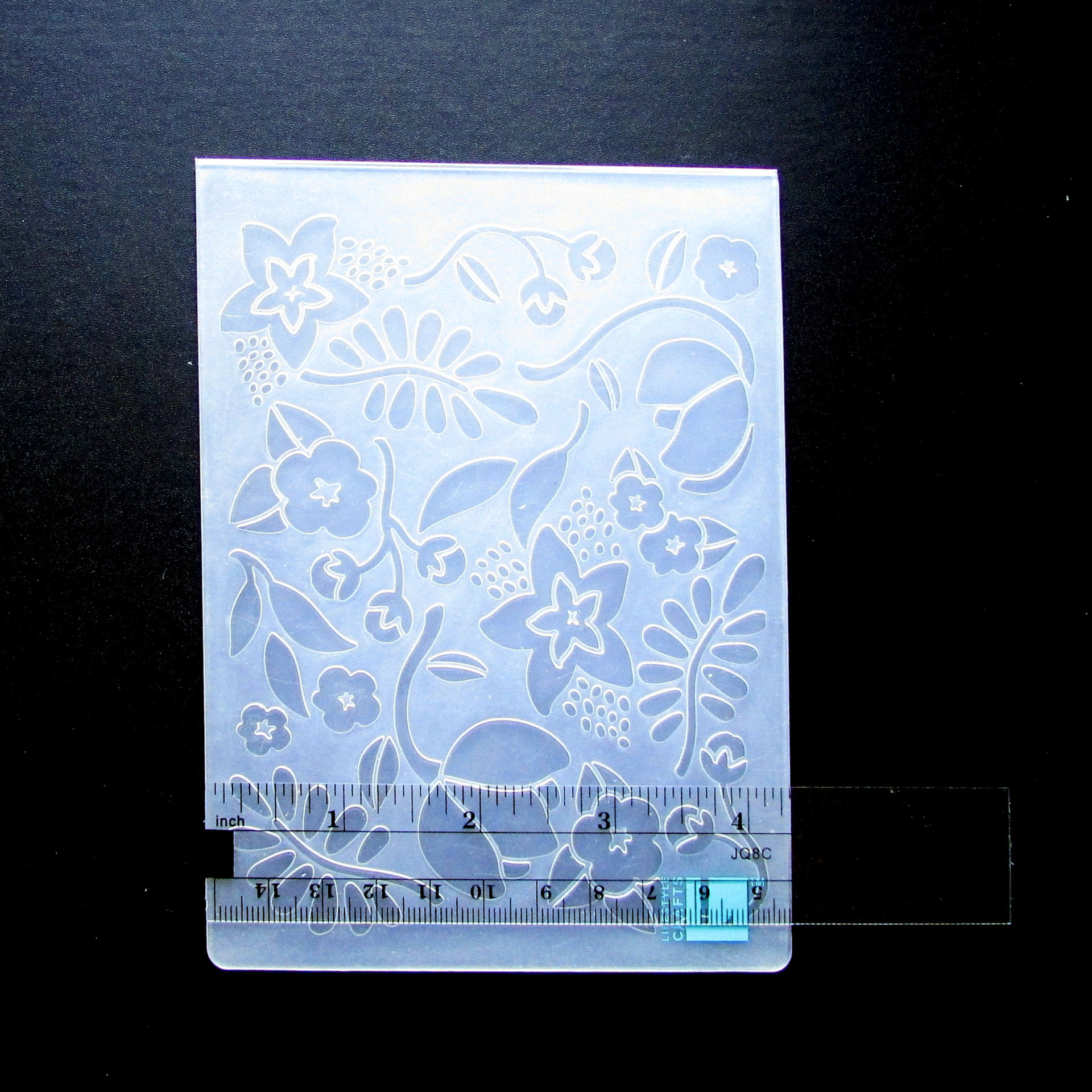  Floral Embossing Folder, Gently Used Plastic A2