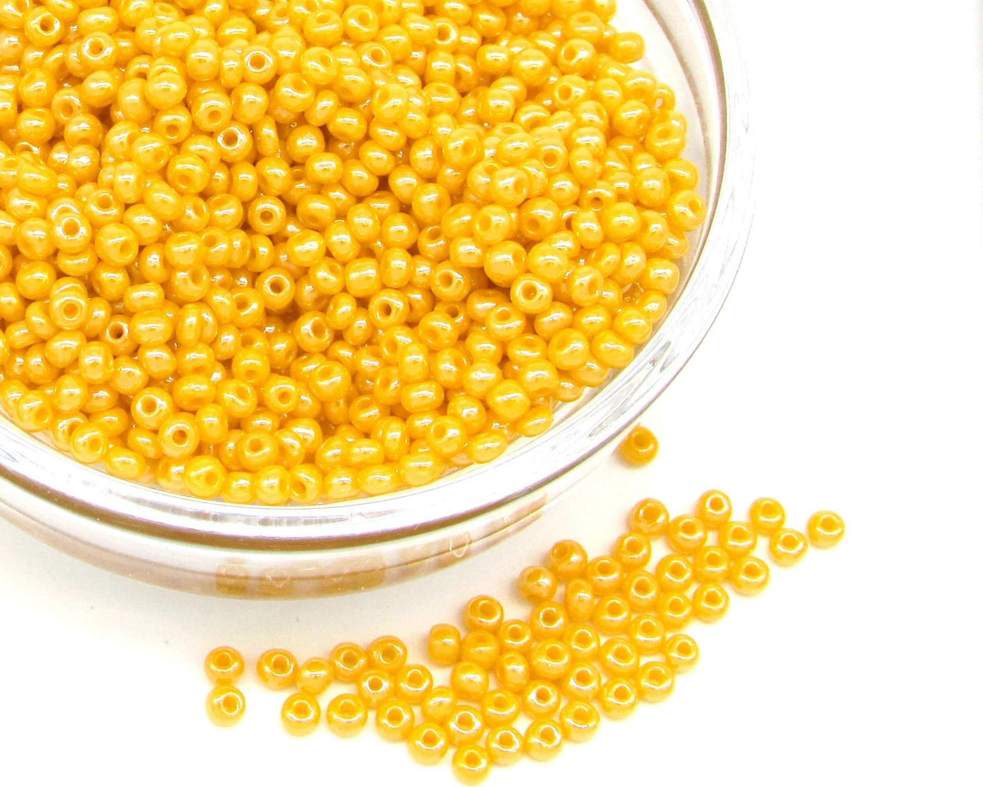10/0 Seed Beads Opaque Orange Lustre (25g)