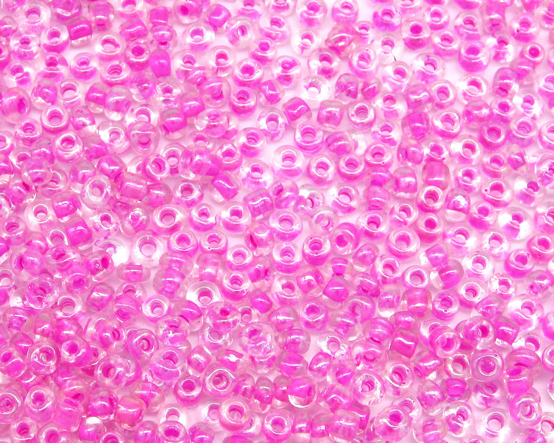 10/0 Pink Lined Lustre Mini Rocailles (25g)