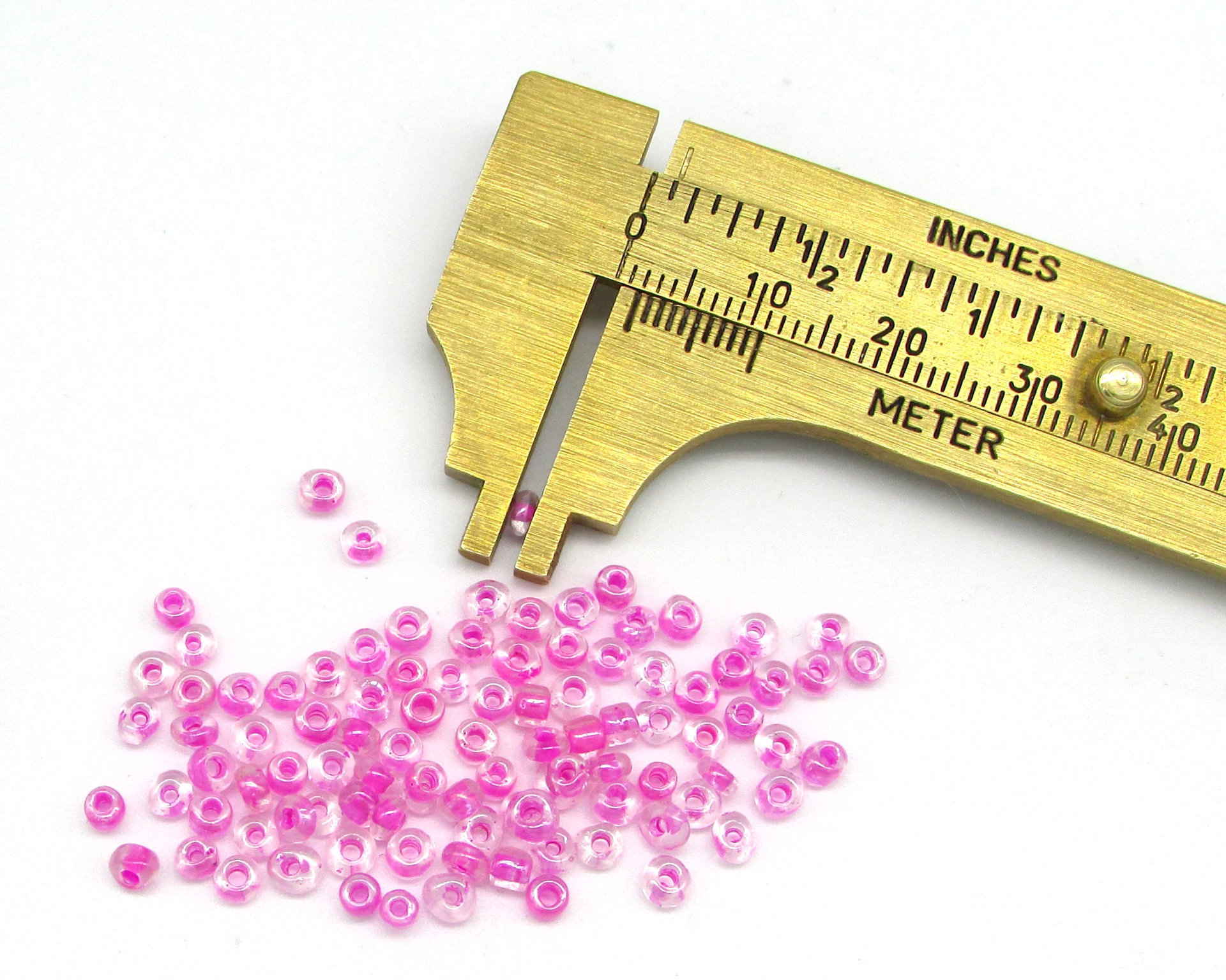 10/0 Pink Lined Lustre Mini Rocailles (25g)