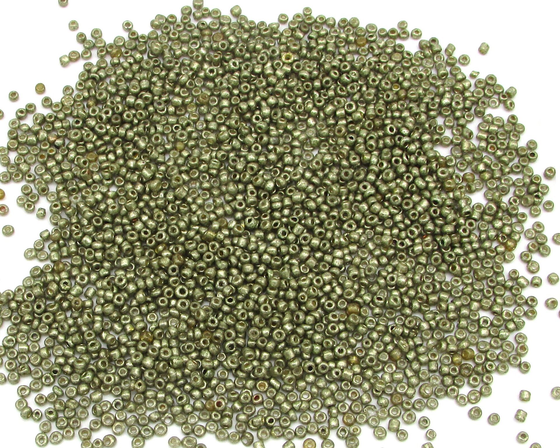 11/0 Seed Beads, Metallic Brown Mini Rocailles, Tiny Opaque Spacers (25g)