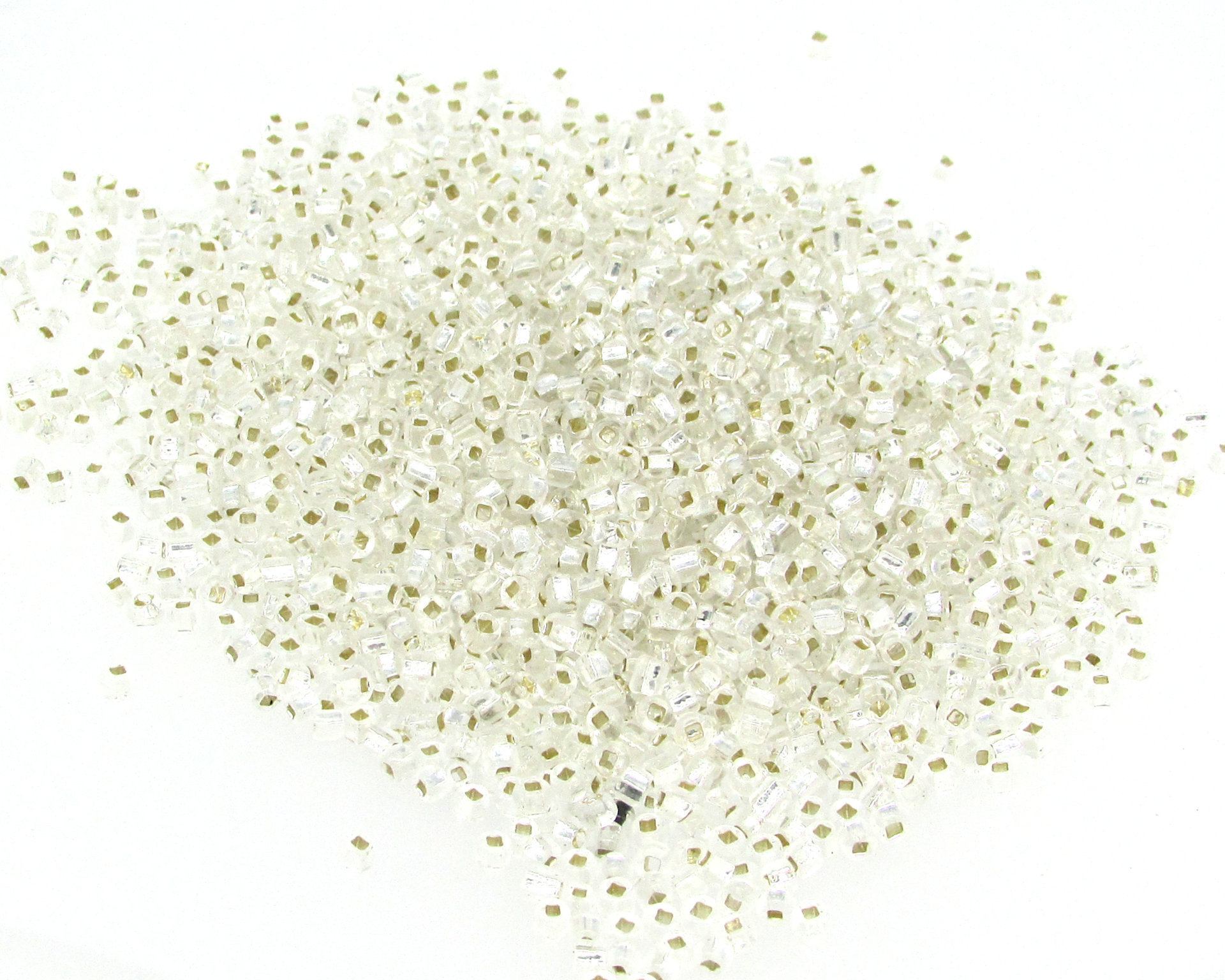 11/0 Seed Beads, Tiny Silver Lined Clear Mini Rocailles (25g)