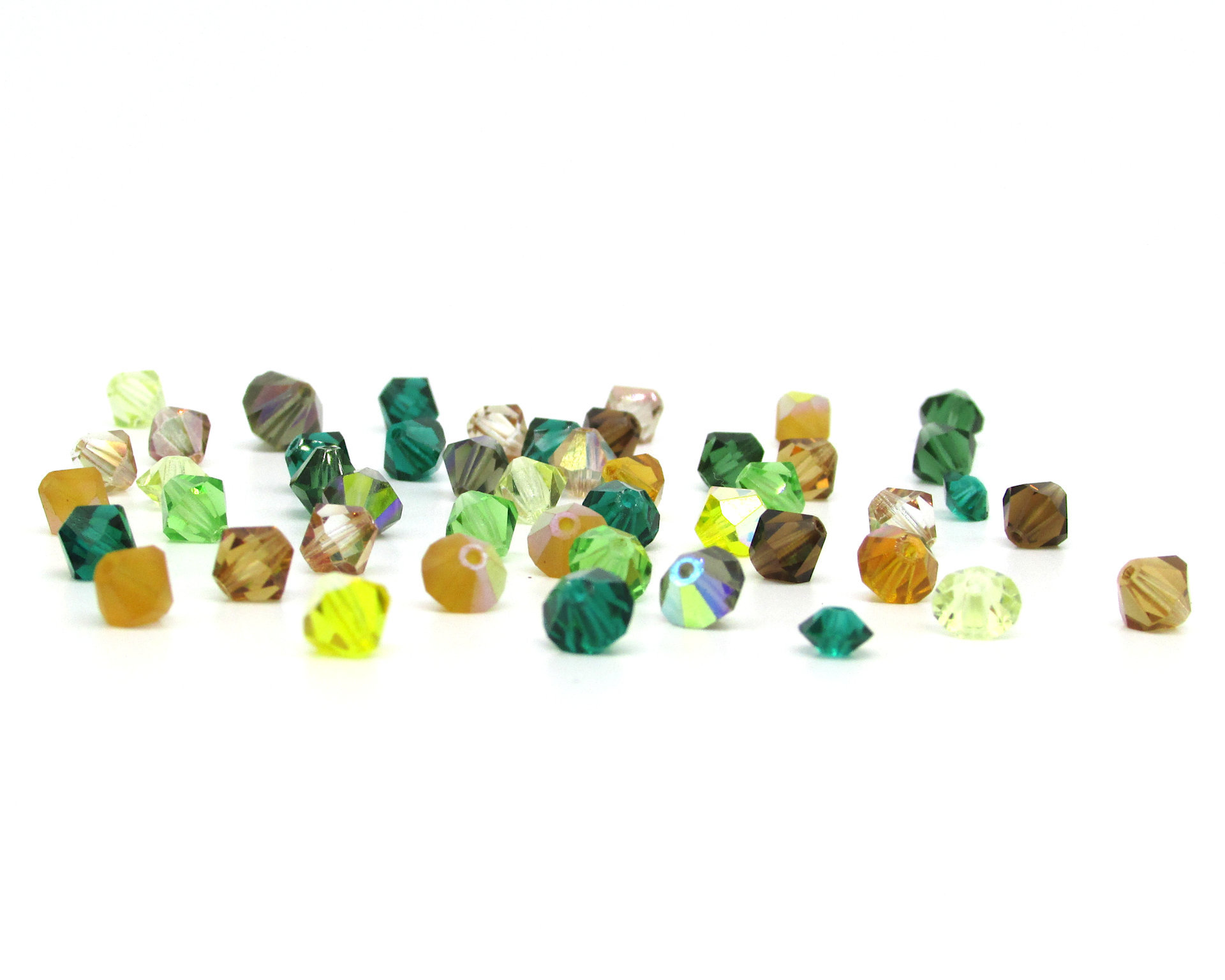 Czech Crystal Bead Mix, 4.5-8mm Faceted Bicone Assortment (48)