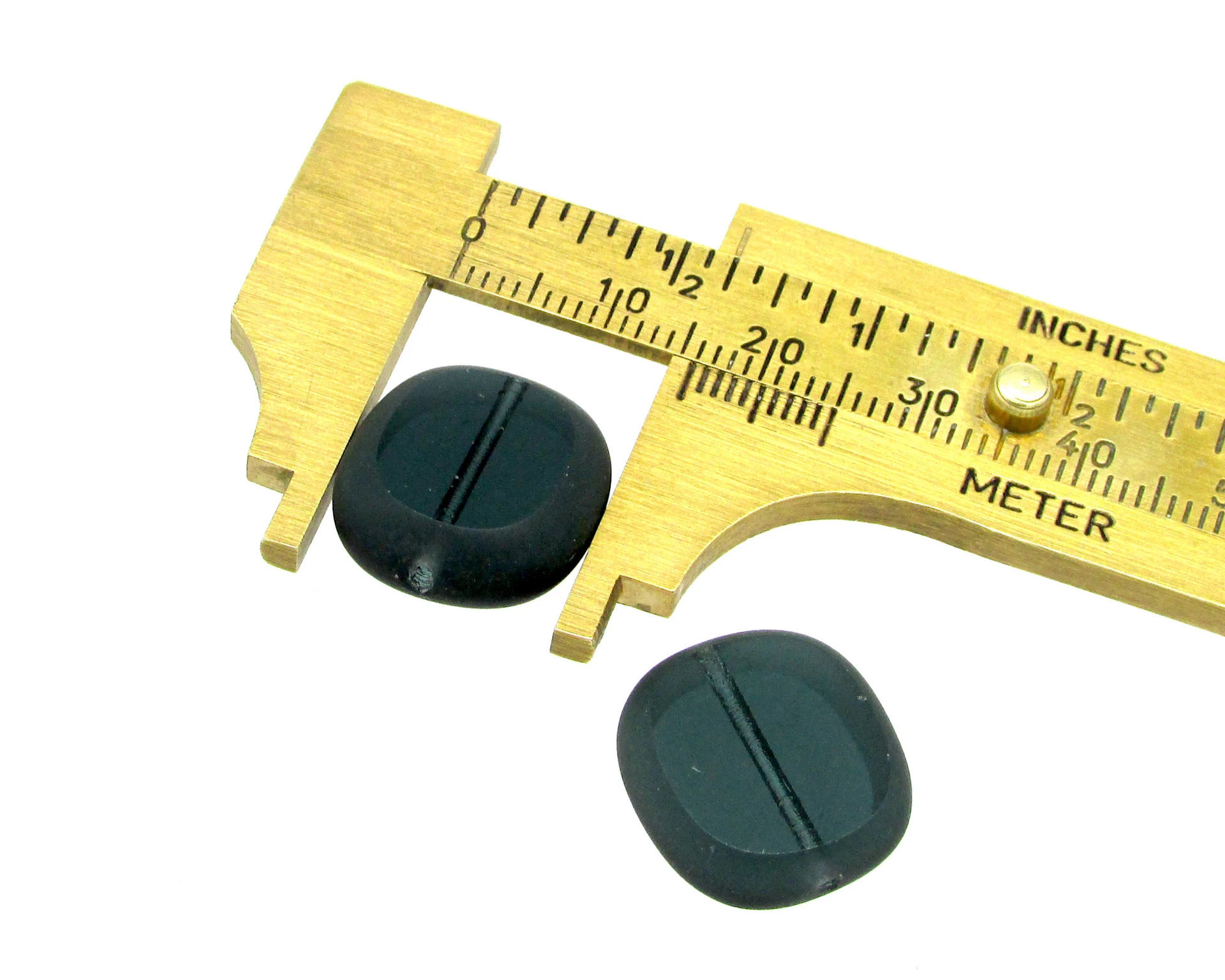 17x16mm Flat Rectangles, Czech 2-Cut Window Beads, Translucent Montana with Matte Edges (7)