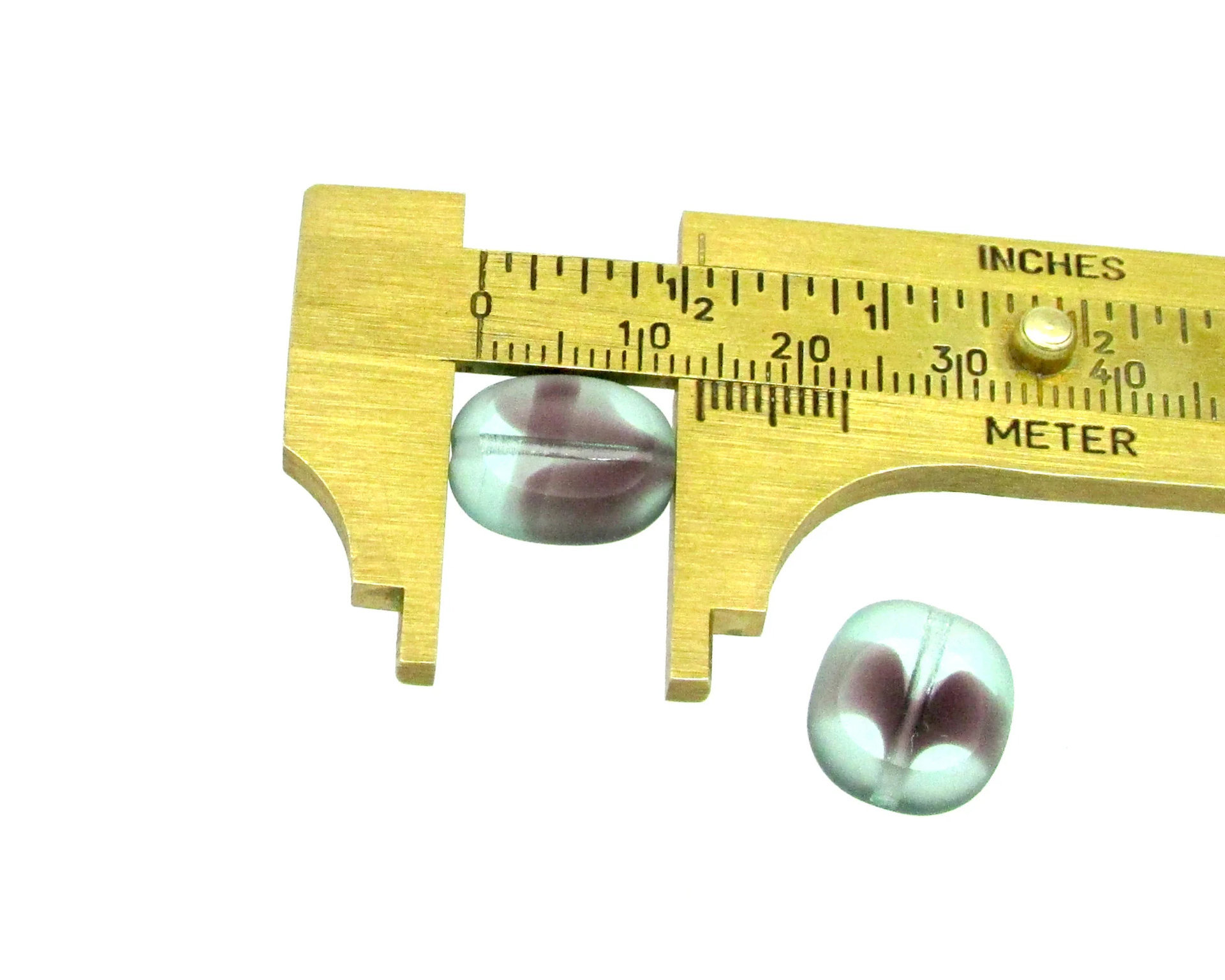 Pastel Tortoise Window Bead Mix, Light Amethyst Czech Glass 2-Cut Hearts and Ovals