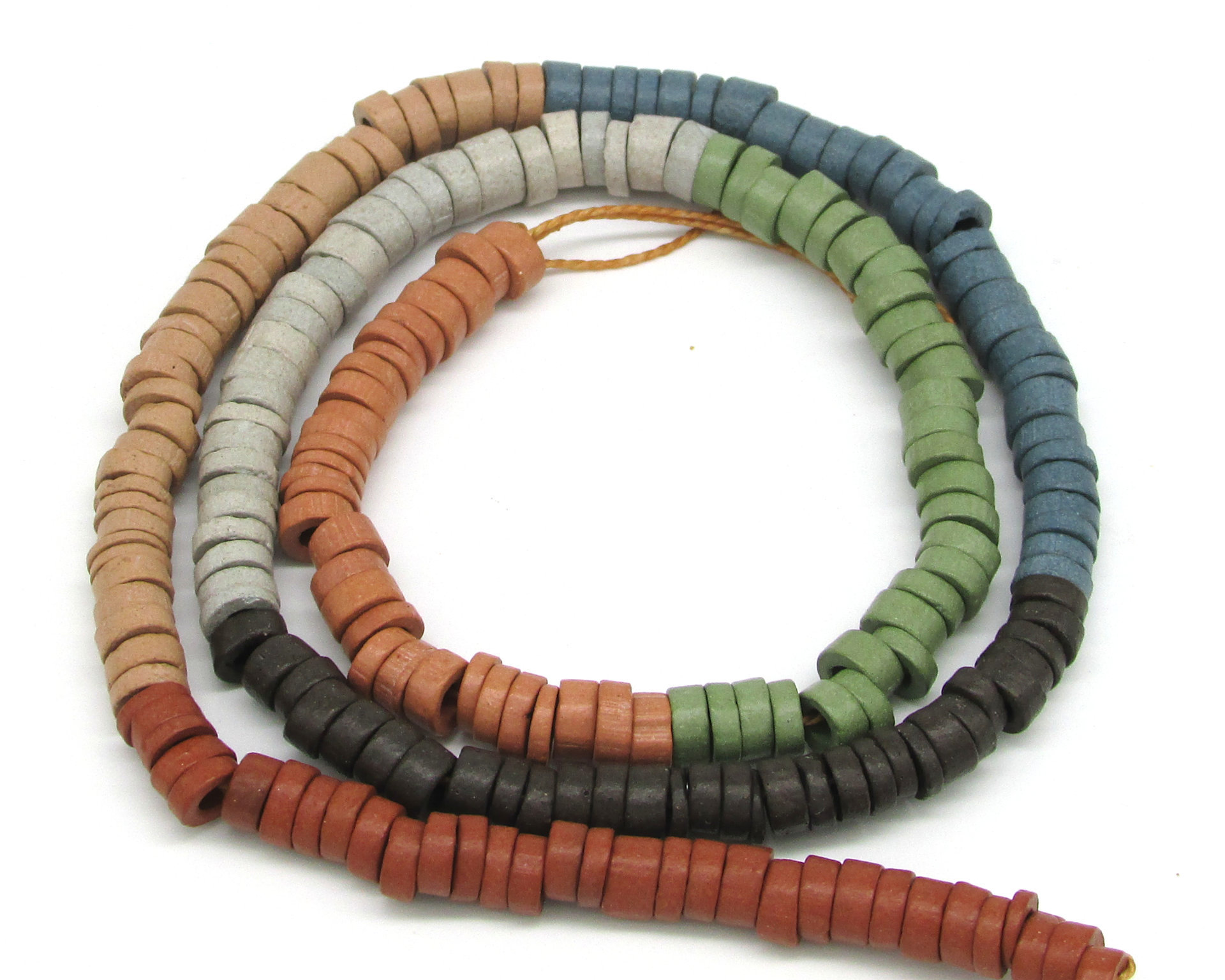 Wooden Heishi Bead Strand