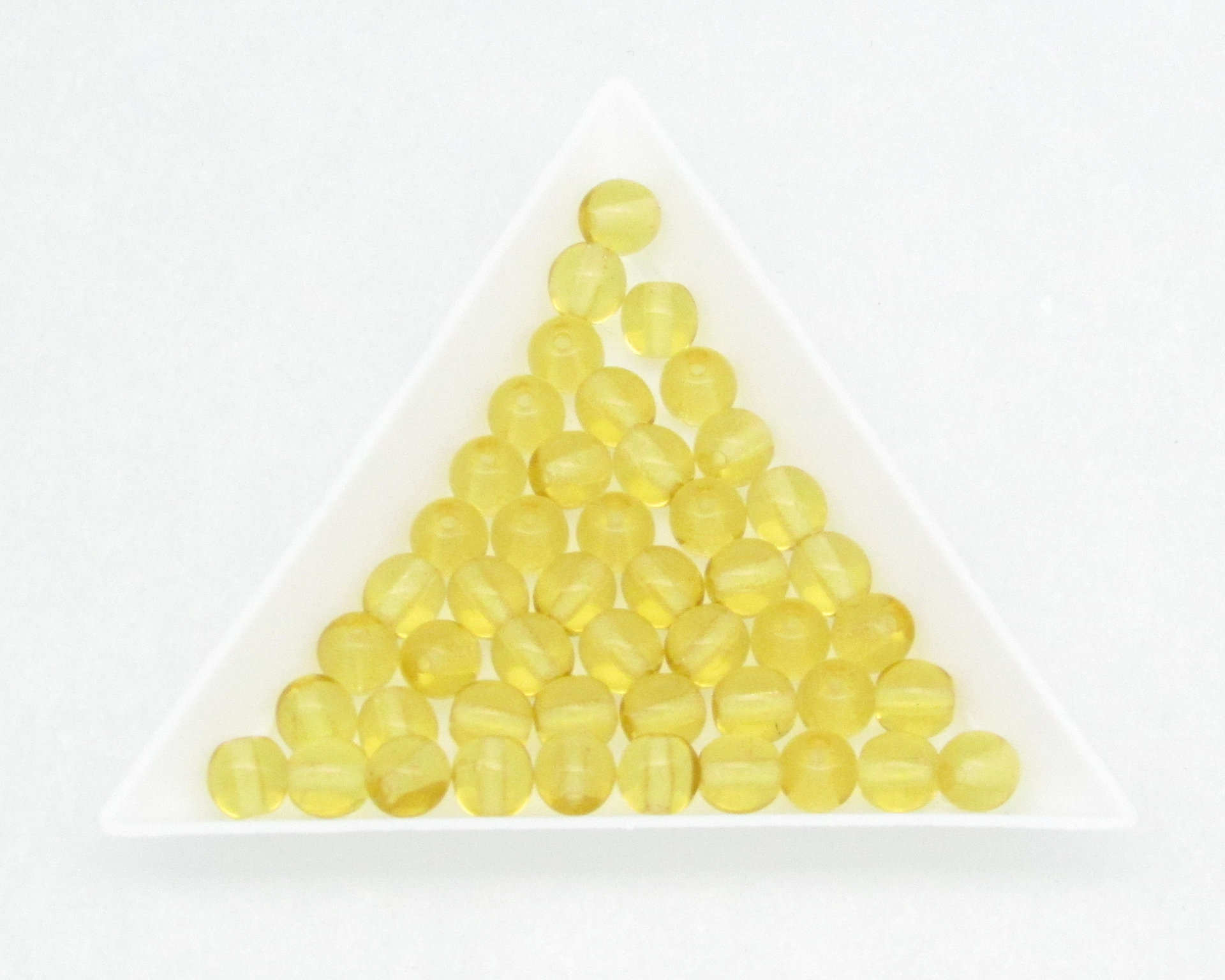 6mm Round Beads, Czech Pressed Glass Druks, Assorted Colors (40)