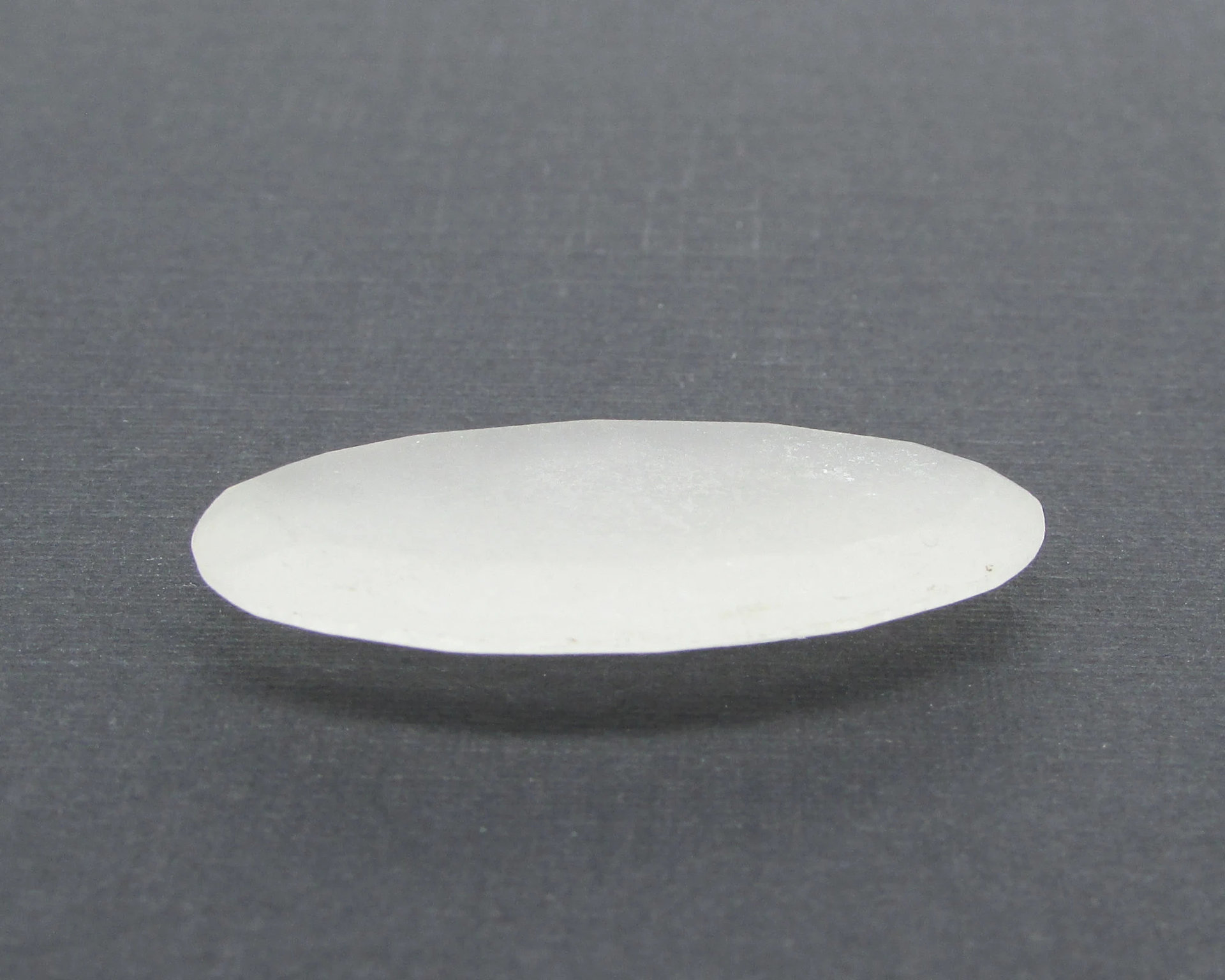 32x18mm Oval Frosted Cabochon, Vintage Camphor Glass Flat Back Stone