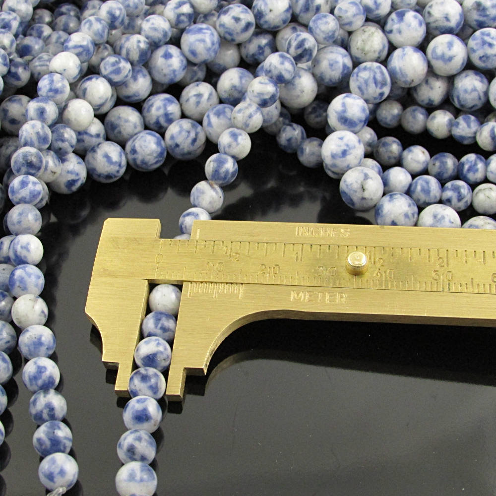 6mm Round Sodalite Beads,  Natural Gemstone 15" Strand