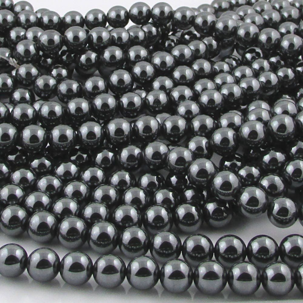 8mm Round Non-Magnetic Hematite Beads