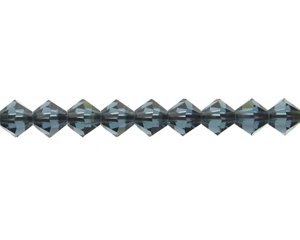 4mm Montana Sapphire Crystal Bicones